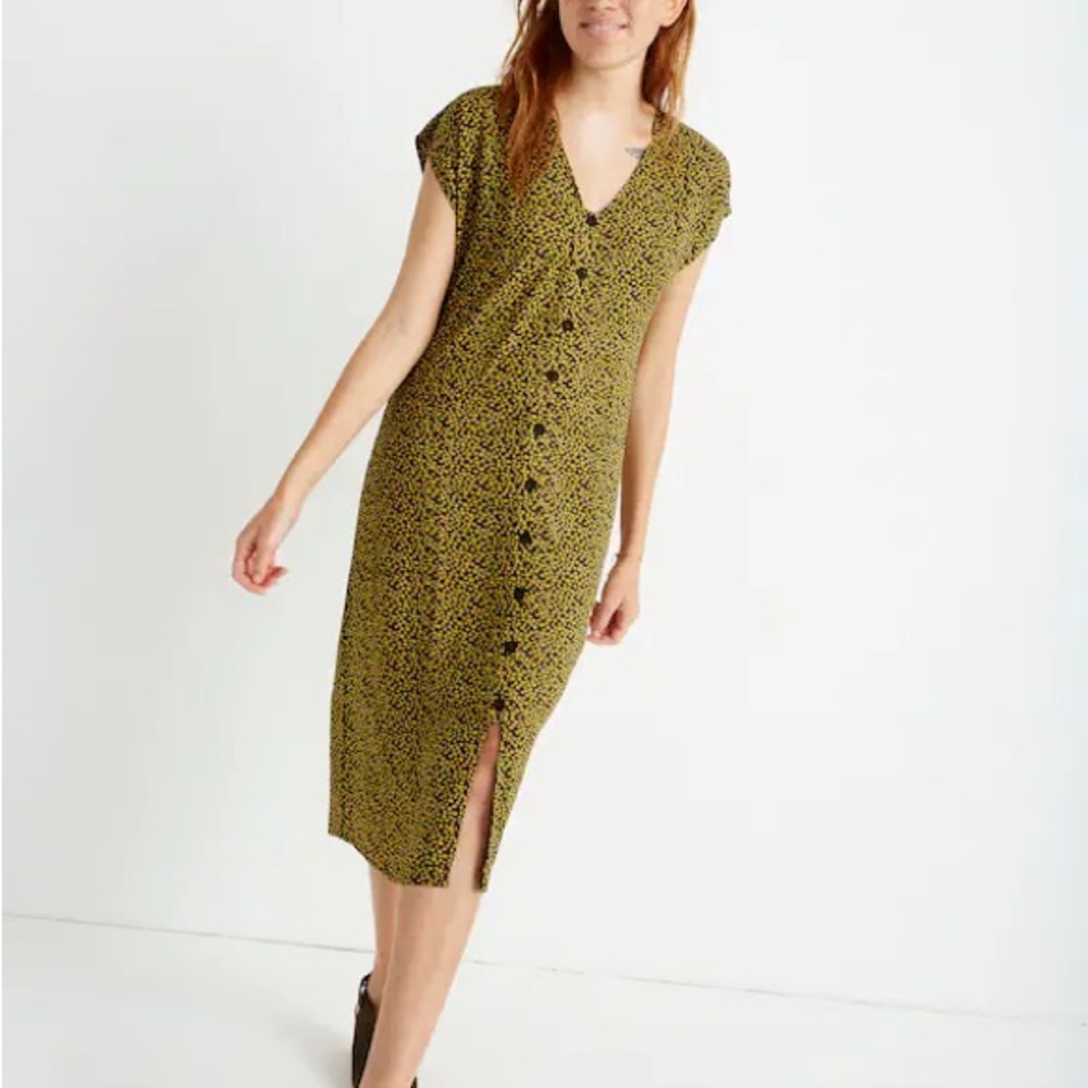 Madewell Floral Button-Down Midi Dress
